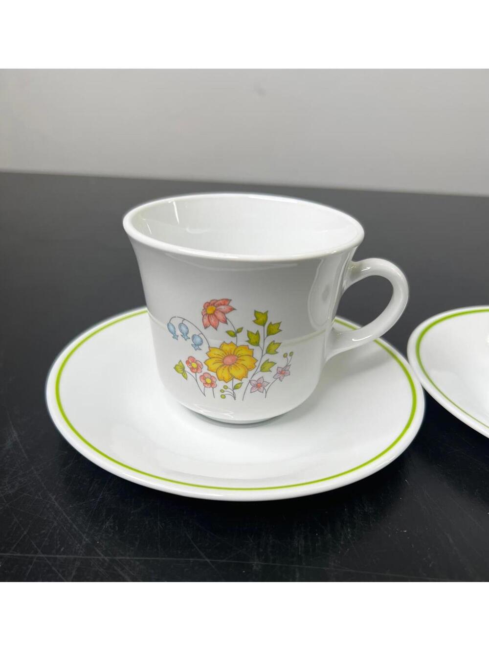 Vintage Corelle Floral Tea Cup and Saucer Set